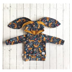 Bluza dla dzieci liski w lesie z uszami