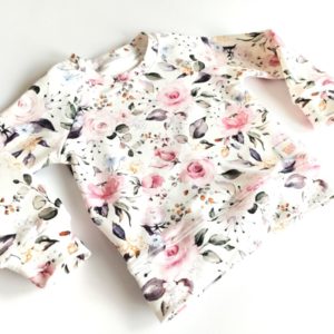 Bluza bawełniana dla dziewczynki różany ogród