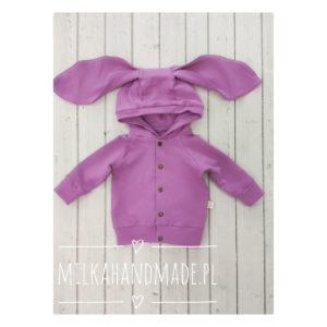 Bluza z uszami królika fioletowa