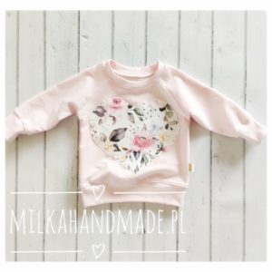 Bluza dresowa dla dziewczynki różany ogród