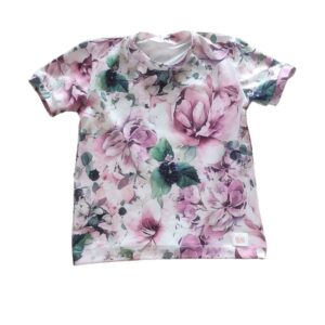 Bluzeczka dla dziewczynki pastelowe kwiaty