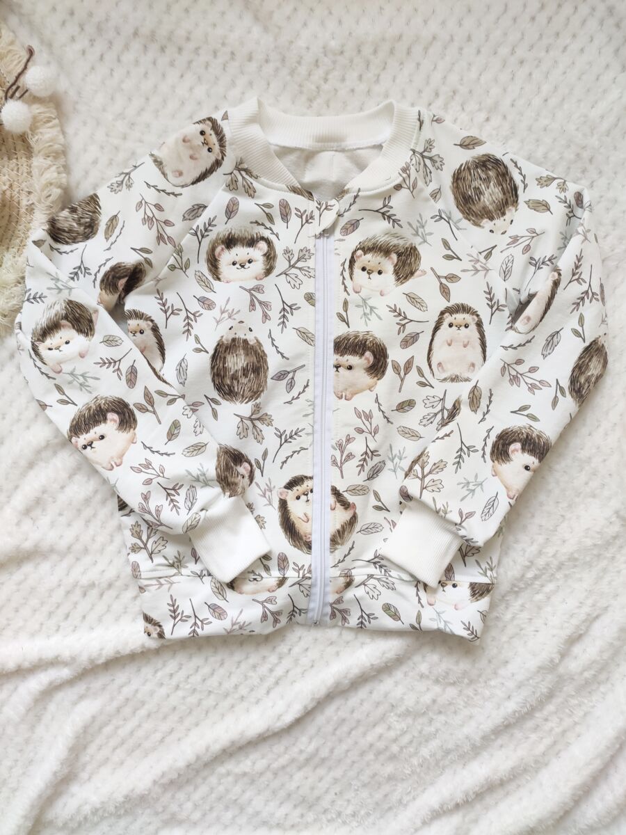 Bluza na zamek dla dzieci jeżyki