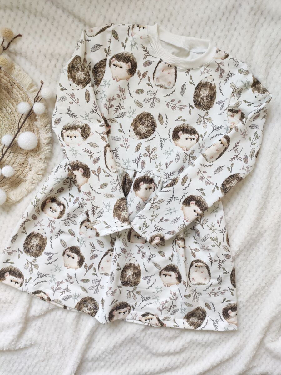 Sukienka dla dziewczynki jeże