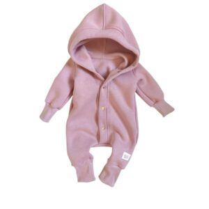 Kombinezon ocieplany brudny róż