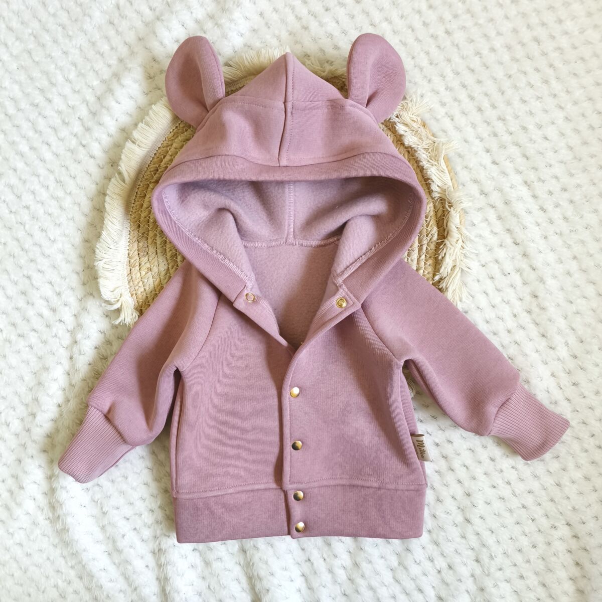 Bluza brudny róż rozpinana ( z meszkiem po lewej stronie) - obrazek 4