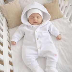 Kombinezon ocieplany biały