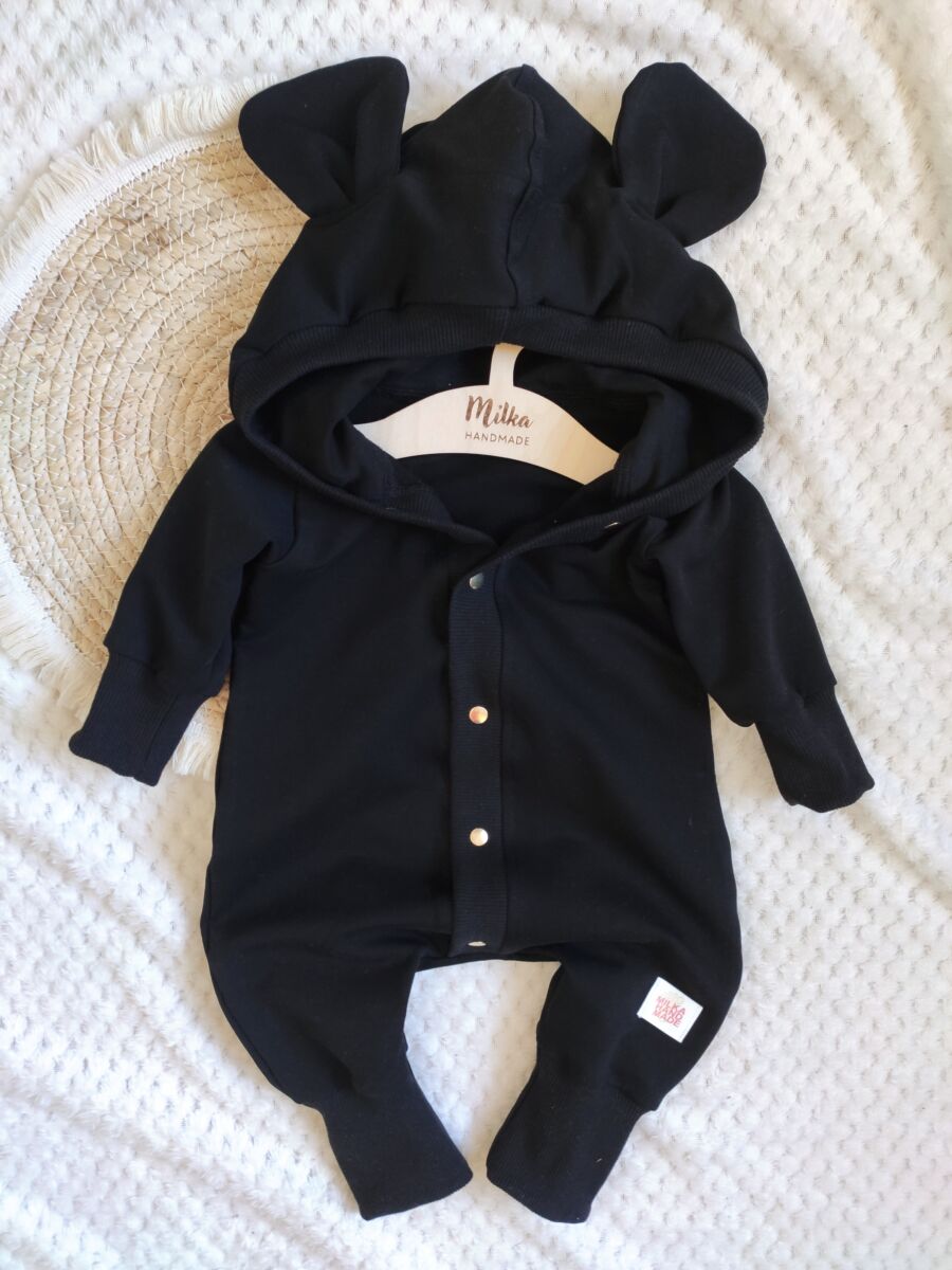 Kombinezon ocieplany czarny - obrazek 3