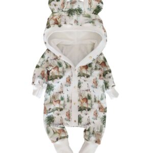 Pajacyk dla niemowląt zwierzęta w lesie