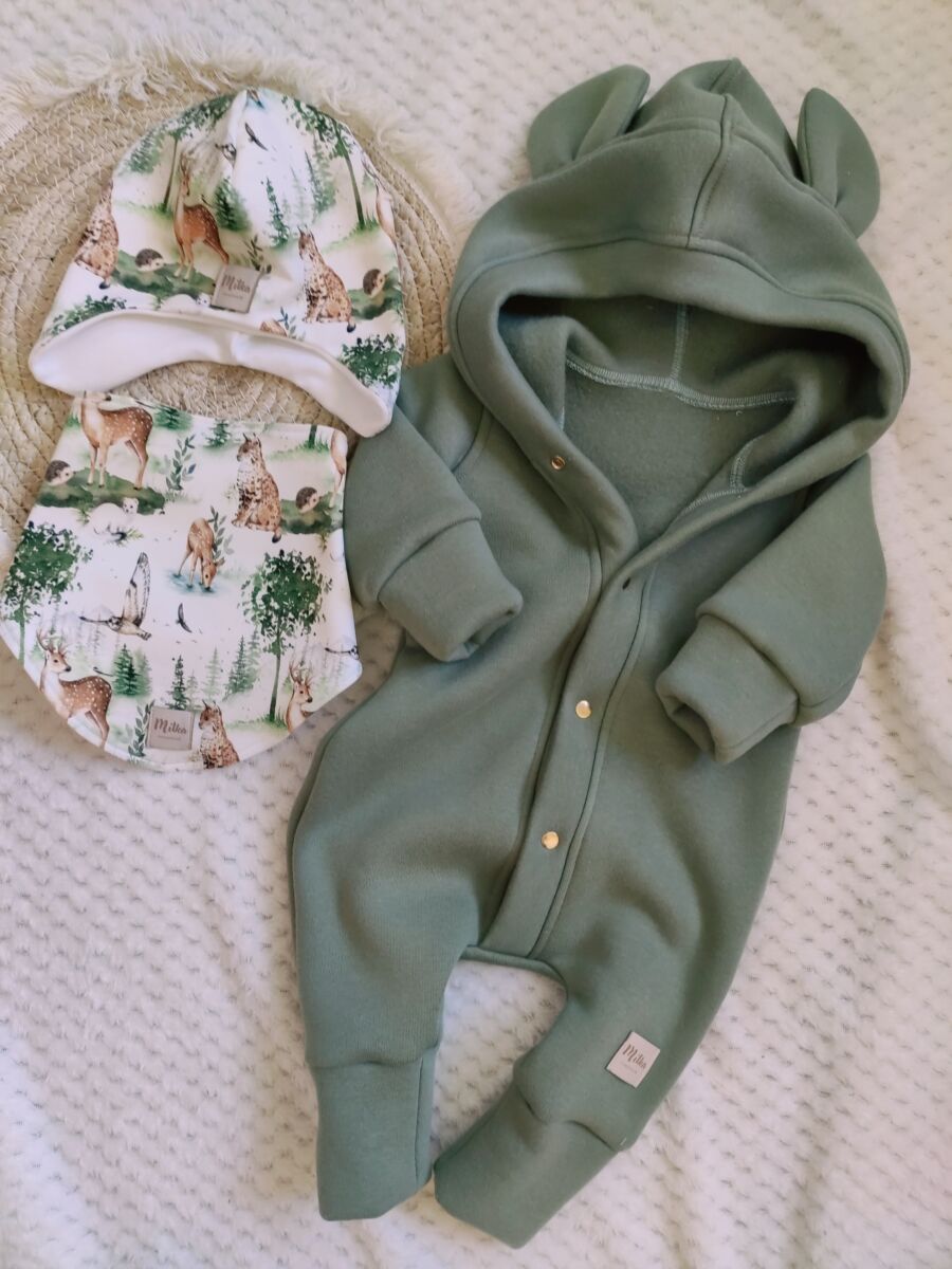 Kombinezon ocieplany oliwkowy - obrazek 3