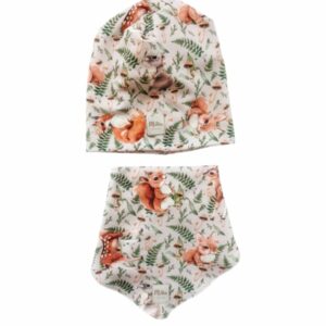 Czapka i chustka dla dzieci Forest