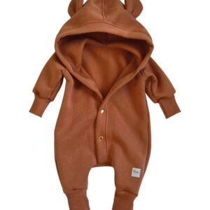 Kombinezon dziecięcy ocieplany karmelowy
