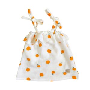 Sukienka muślinowa dla dziewczynki mandarynki