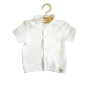 Koszula muślinowa dla chłopca ecru