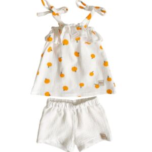 Bluzeczka muślinowa dla dziewczynki mandarynki