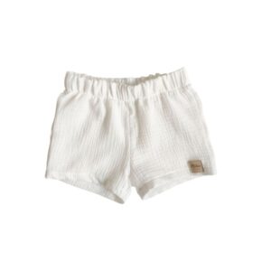 Szorty muślinowe dla dzieci ecru