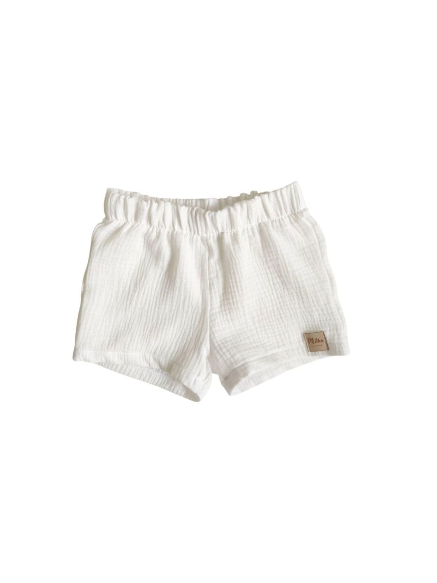 Szorty muślinowe dla dzieci ecru