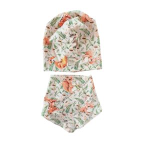 Czapka i chustka dla dzieci Forest