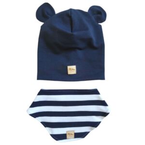 Czapka i chustka dla chłopca granat