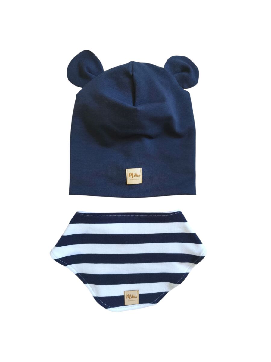 Czapka i chustka dla chłopca granat