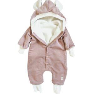 Kombinezon sztruksowy niemowlęcy różowy