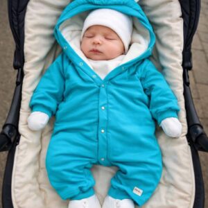 Kombinezon jesienny niebieski z ociepleniem