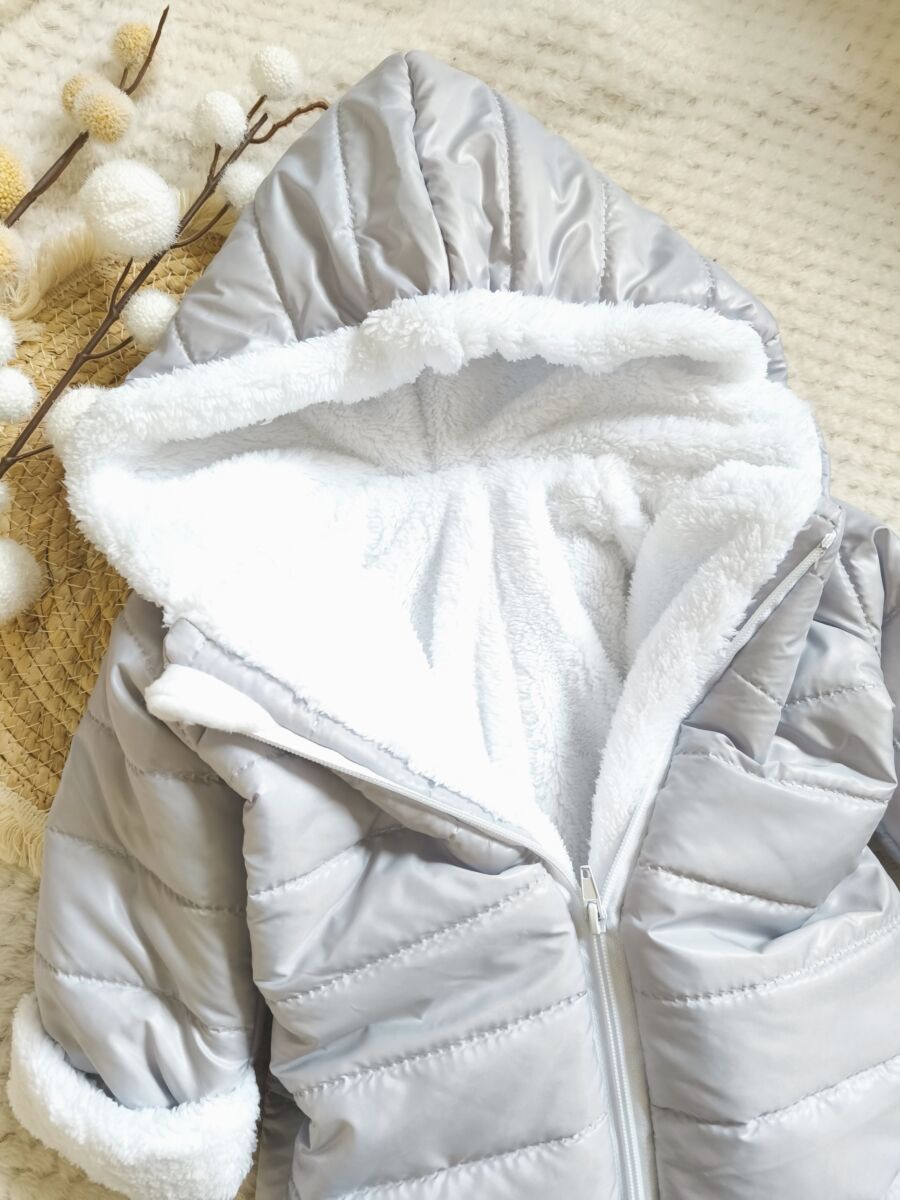 Kombinezon zimowy niemowlęcy szary - obrazek 3