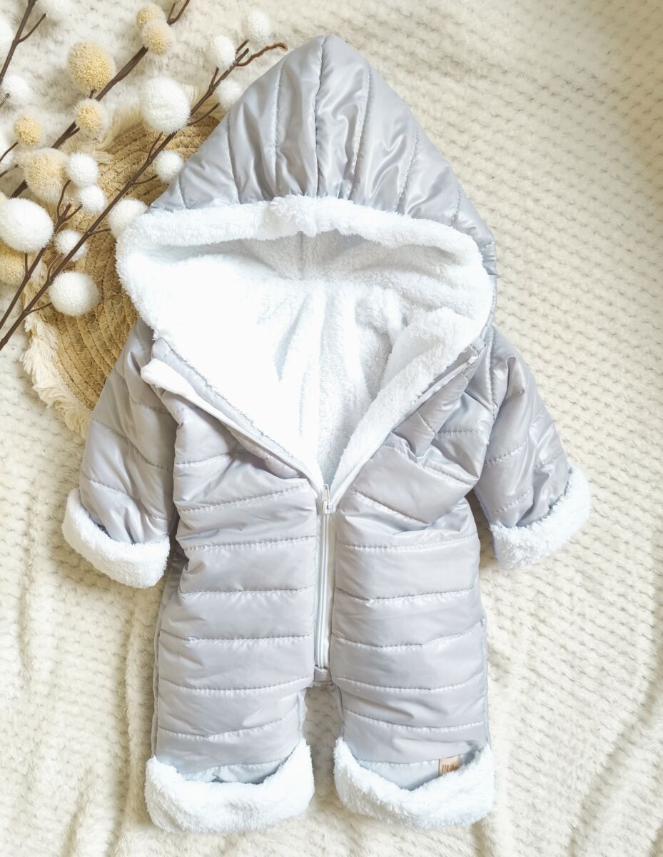 Kombinezon zimowy niemowlęcy szary - obrazek 2