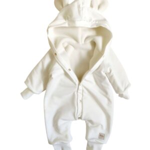 Kombinezon jesienny ecru z ociepleniem