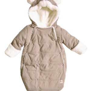 Kombinezon zimowy dla noworodka oliwkowy