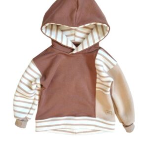 Bluza ocieplana dziecięca brązowo- beżowa
