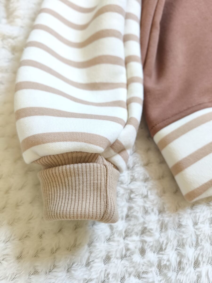 Bluza ocieplana dziecięca brązowo - beżowa - obrazek 6