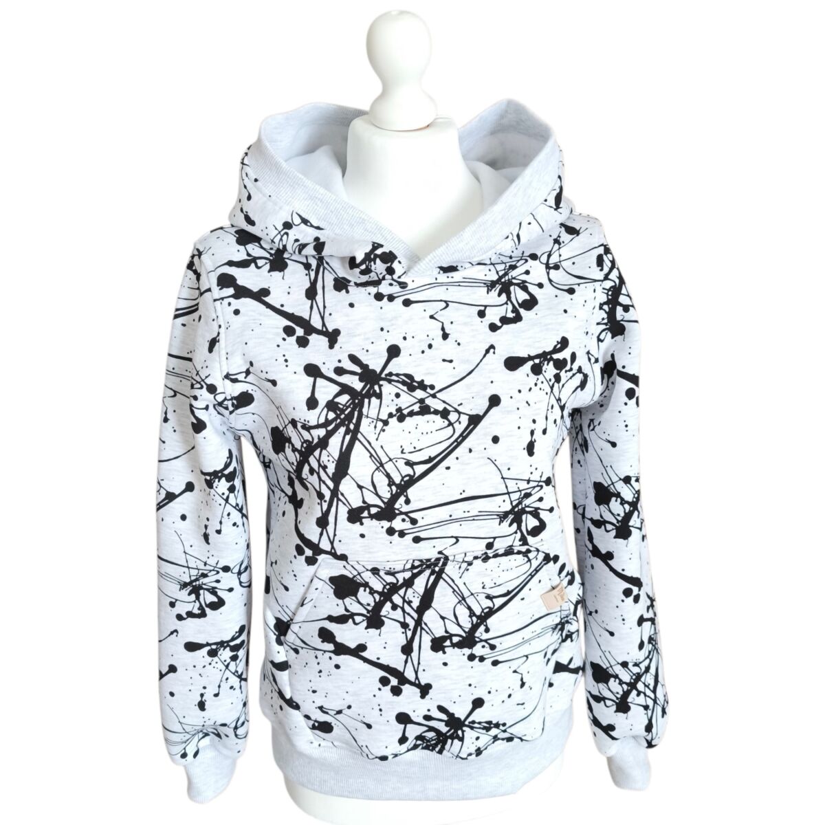 Bluza chłopięca kleksy na szarym