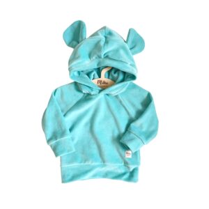 Bluza welurowa miętowa dziecięca