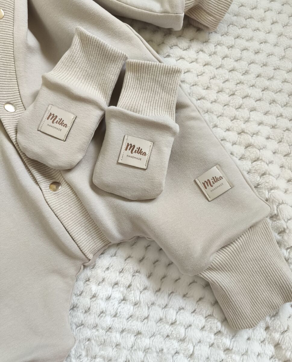 Kombinezon ciemny beżowy z ociepleniem - obrazek 6