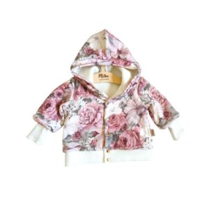 Kurtka welurowa dla dziewczynki