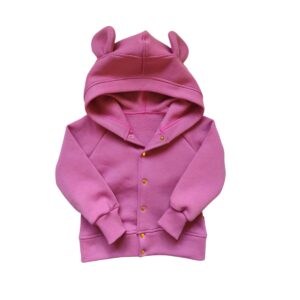 Bluza kwarcowy róż rozpinana ( z meszkiem po lewej stronie)