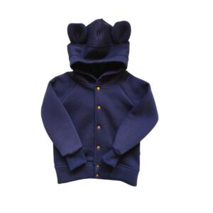 Bluza granatowa rozpinana ( z meszkiem po lewej stronie)