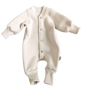 Kombinezon ocieplany beżowy dla dzieci