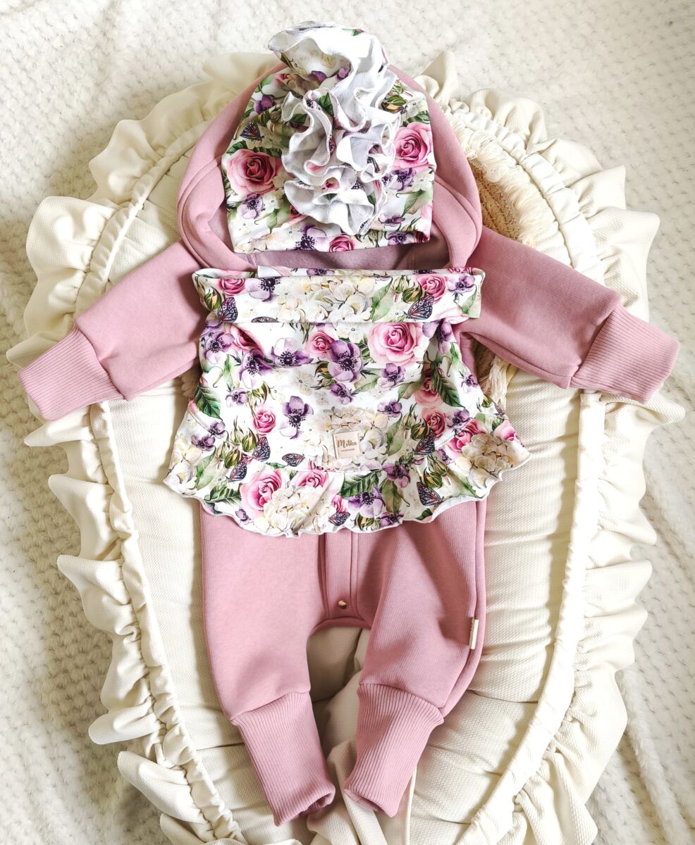 Turban i chusta z falbanką bzy - obrazek 8