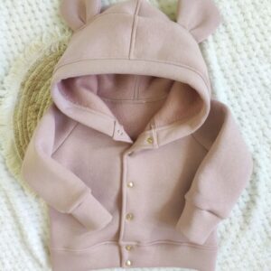 Bluza ocieplana brudny róż r.80