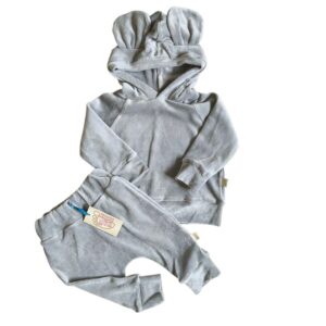 Komplet welurowy dla dzieci r.80