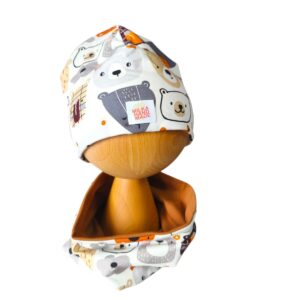 Czapka i komin dla chłopca obwód 48-50 cm