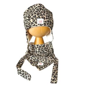 Czapka i chustka panterka obwód 48-50 cm
