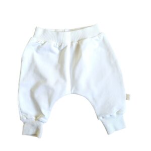 Spodnie baggy ecru r.62-68