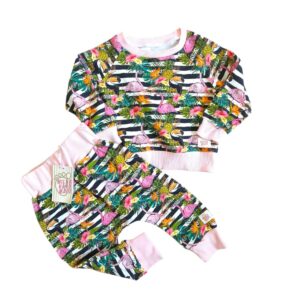 Dres dla dziewczynki flamingi r.80-86