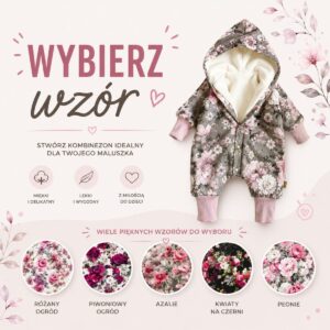 Kombinezon dla dziewczynki jesień/wiosna wybierz wzór