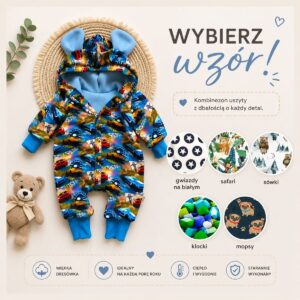 Kombinezon dla chłopca wiosna/jesień wybierz wzór
