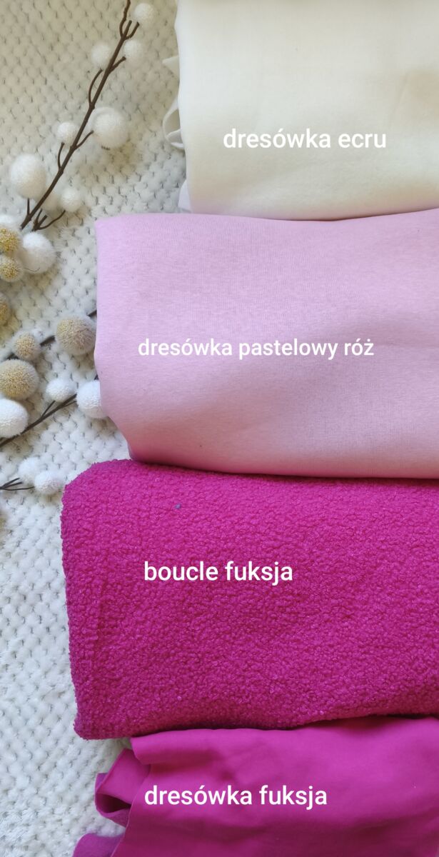 Kombinezon boucle dla dziewczynki fuksja - obrazek 4