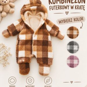 Kombinezon futerkowy w kratę